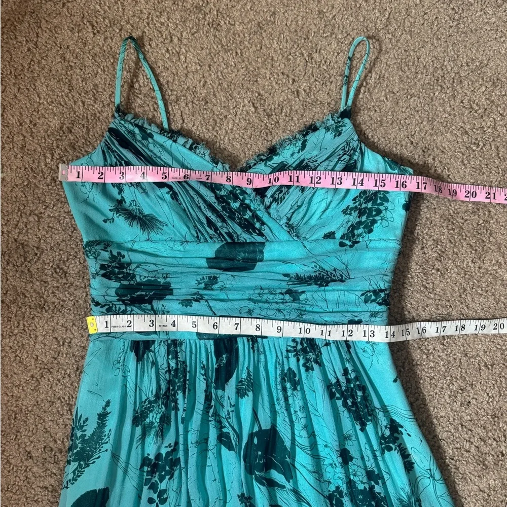 Laundry Shelli Segal Silk Blue Floral Spring Dress - Picture 9 of 13